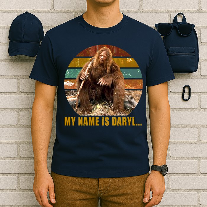 Funny Vintage My Name is Daryl Big Foot T-Shirt