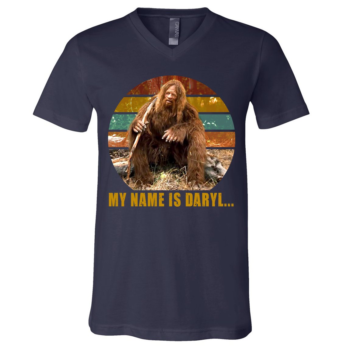 Funny Vintage My Name is Daryl Big Foot V-Neck T-Shirt