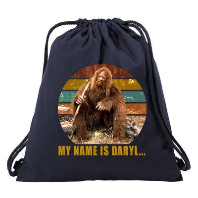 Funny Vintage My Name is Daryl Big Foot Drawstring Bag