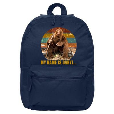 Funny Vintage My Name is Daryl Big Foot 16 in Basic Backpack