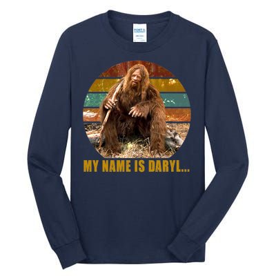 Funny Vintage My Name is Daryl Big Foot Tall Long Sleeve T-Shirt