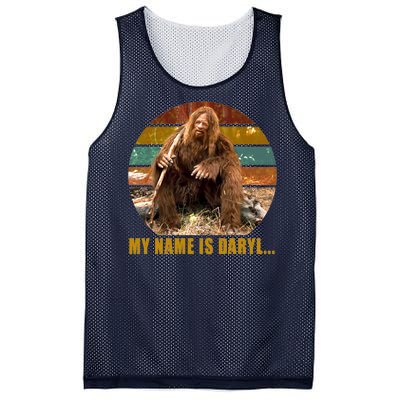 Funny Vintage My Name is Daryl Big Foot Mesh Reversible Basketball Jersey Tank