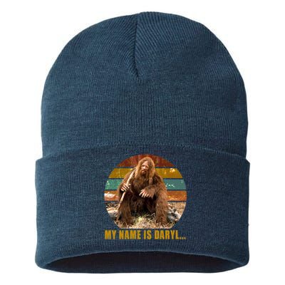 Funny Vintage My Name is Daryl Big Foot Sustainable Knit Beanie