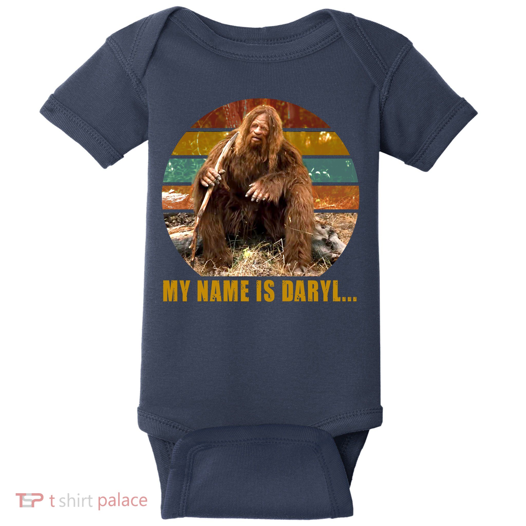 Funny Vintage My Name is Daryl Big Foot Baby Bodysuit