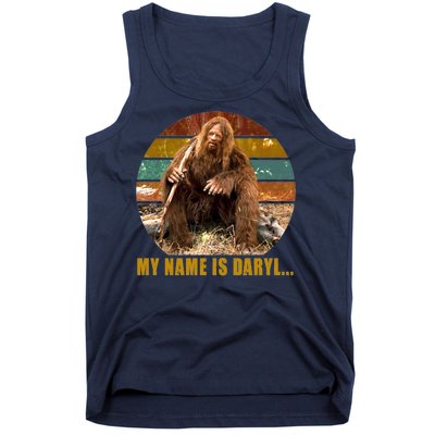 Funny Vintage My Name is Daryl Big Foot Tank Top