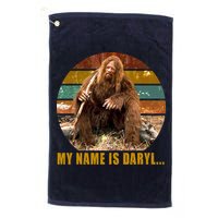 Funny Vintage My Name is Daryl Big Foot Golf Towel