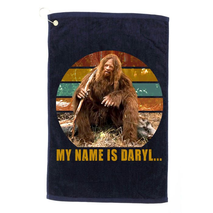 Funny Vintage My Name is Daryl Big Foot Golf Towel