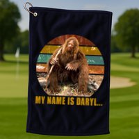 Funny Vintage My Name is Daryl Big Foot Golf Towel