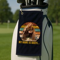 Funny Vintage My Name is Daryl Big Foot Golf Towel