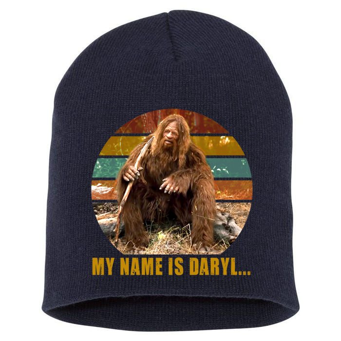 Funny Vintage My Name is Daryl Big Foot Short Acrylic Beanie