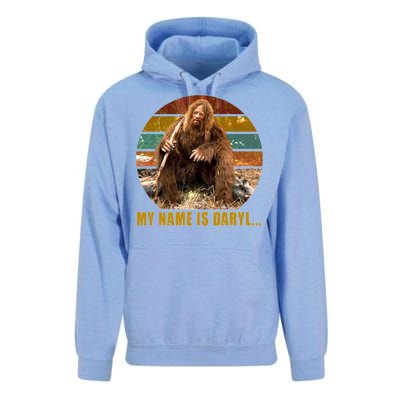 Funny Vintage My Name is Daryl Big Foot Unisex Surf Hoodie