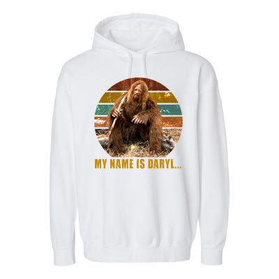 Funny Vintage My Name is Daryl Big Foot Garment-Dyed Fleece Hoodie