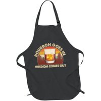 Funny Vintage Retro Bourbon Goes In Wisdom Comes Out Apron