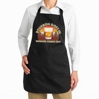 Funny Vintage Retro Bourbon Goes In Wisdom Comes Out Apron