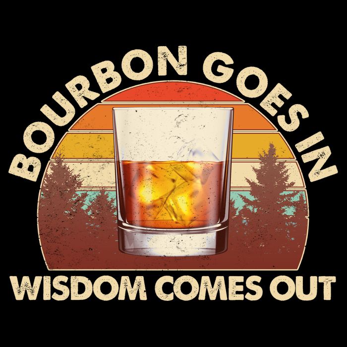 Funny Vintage Retro Bourbon Goes In Wisdom Comes Out 16 in Basic Backpack