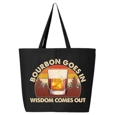 Funny Vintage Retro Bourbon Goes In Wisdom Comes Out 25L Jumbo Tote