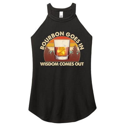 Funny Vintage Retro Bourbon Goes In Wisdom Comes Out Women's Perfect Tri Rocker Tank