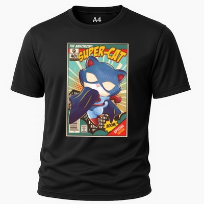 Funny Vintage The Ameowzing Super-Cat Comic Cover Performance Shirt