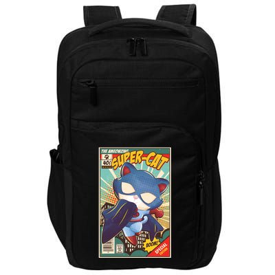 Funny Vintage The Ameowzing Super-Cat Comic Cover Impact Tech Backpack