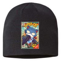 Funny Vintage The Ameowzing Super-Cat Comic Cover Sustainable Beanie