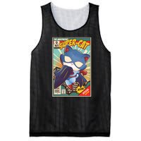 Funny Vintage The Ameowzing Super-Cat Comic Cover Mesh Reversible Basketball Jersey Tank