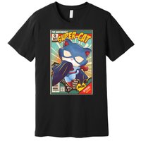 Funny Vintage The Ameowzing Super-Cat Comic Cover Premium T-Shirt