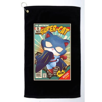 Funny Vintage The Ameowzing Super-Cat Comic Cover Golf Towel
