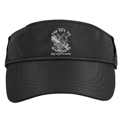Funny Vintage The Key to Happiness Adult Drive Performance Visor