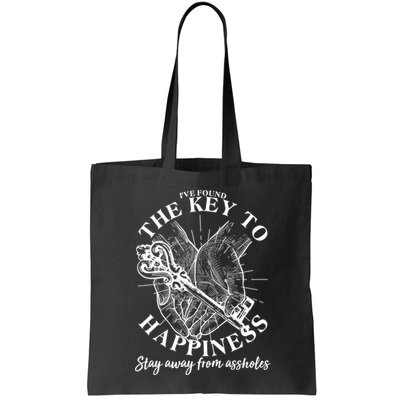 Funny Vintage The Key to Happiness Bag
