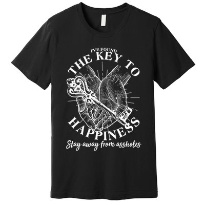 Funny Vintage The Key to Happiness Premium T-Shirt
