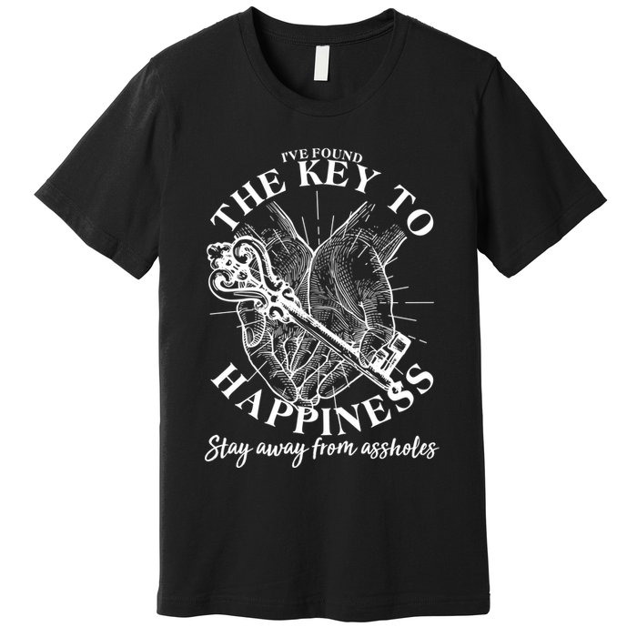 Funny Vintage The Key to Happiness Premium T-Shirt