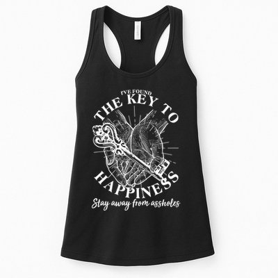 Funny Vintage The Key to Happiness Womens Tank Top