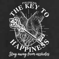 Funny Vintage The Key to Happiness Golf Towel