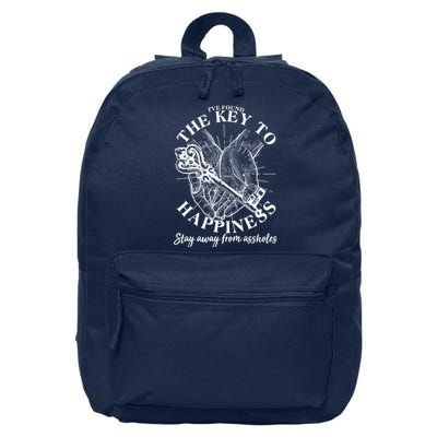 Funny Vintage The Key to Happiness 16 in Basic Backpack