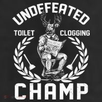 Funny Vintage Undefeated Toilet Clogging Champ Beanie