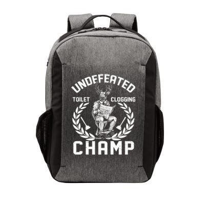 Funny Vintage Undefeated Toilet Clogging Champ Vector Backpack