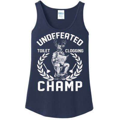 Funny Vintage Undefeated Toilet Clogging Champ Ladies Essential Tank