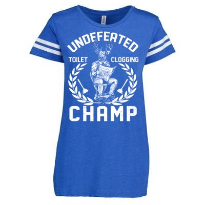 Funny Vintage Undefeated Toilet Clogging Champ Enza Ladies Jersey Football T-Shirt