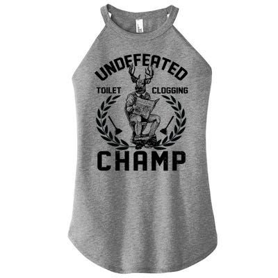 Funny Vintage Undefeated Toilet Clogging Champ Women's Perfect Tri Rocker Tank