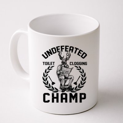 Funny Vintage Undefeated Toilet Clogging Champ Coffee Mug