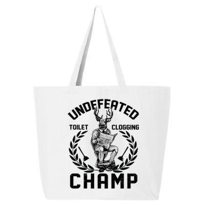 Funny Vintage Undefeated Toilet Clogging Champ 25L Jumbo Tote