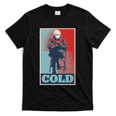Funny Vintage Vote Cold Poster Bernie Sanders Mitten Meme T-Shirt