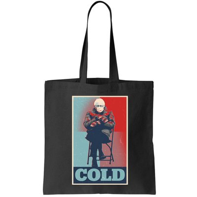 Funny Vintage Vote Cold Poster Bernie Sanders Mitten Meme Bag