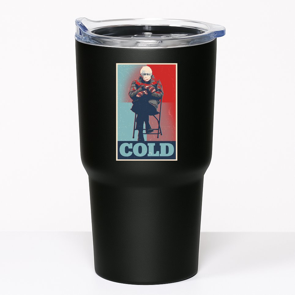 Funny Vintage Vote Cold Poster Bernie Sanders Mitten Meme Tumbler