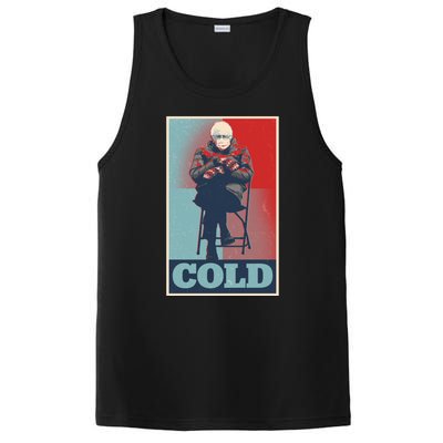 Funny Vintage Vote Cold Poster Bernie Sanders Mitten Meme PosiCharge Competitor Tank