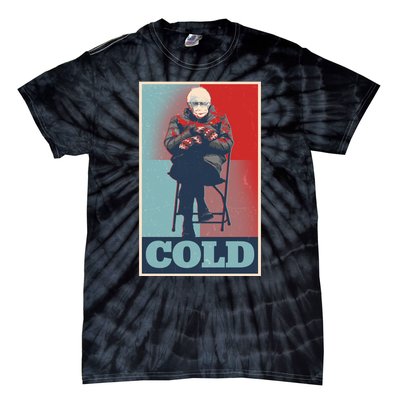 Funny Vintage Vote Cold Poster Bernie Sanders Mitten Meme Tie-Dye T-Shirt