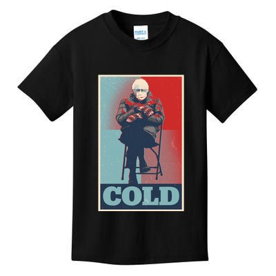 Funny Vintage Vote Cold Poster Bernie Sanders Mitten Meme Kids T-Shirt