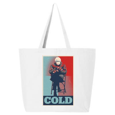 Funny Vintage Vote Cold Poster Bernie Sanders Mitten Meme 25L Jumbo Tote