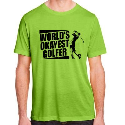 Funny Vintage World's Okayest Golfer Adult ChromaSoft Performance T-Shirt