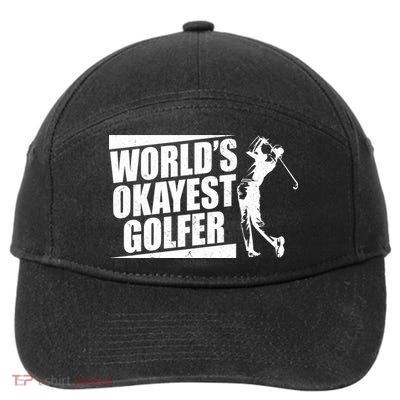 Funny Vintage World's Okayest Golfer 7-Panel Snapback Hat